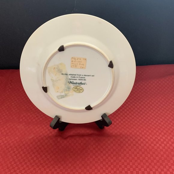 ANDREA BY SADEK WITHERTHUR ADAPTATION FRUIT DESIGN collectible plate, peach - Picture 4 of 5